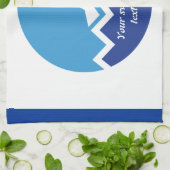 スイミングギフト、泳ぐ人、青い円のカスタム キッチンタオル (折り畳み)