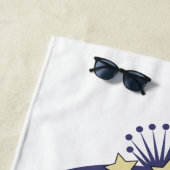 スイミングクパーソナライズされたラブクレストカワイペンギンキッズ ビーチタオル (インサイチュ)