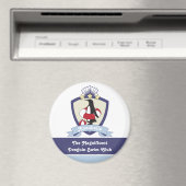 スイミングクパーソナライズされたラブクレストカワイペンギンキッズ マグネット (インサイチュ (食洗機))