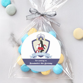 スイミングクラブクレストカワイペンギンキッズサンキュー ラウンドシール