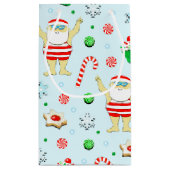 スイミングクリスマスホリデー スモールペーパーバッグ (裏面)