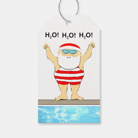 スイミングクリスマス ギフトタグ (裏面)