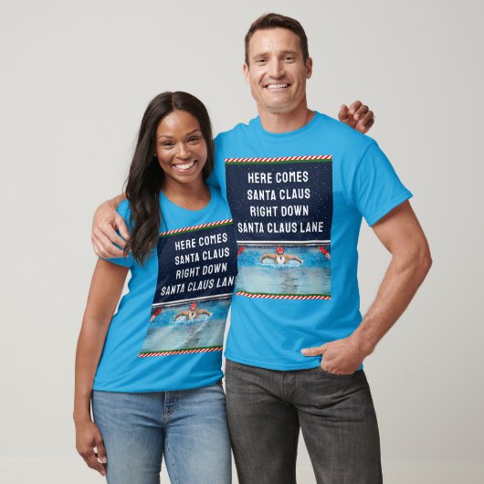 スイミングクリスマス Tシャツ (ユニセックス)