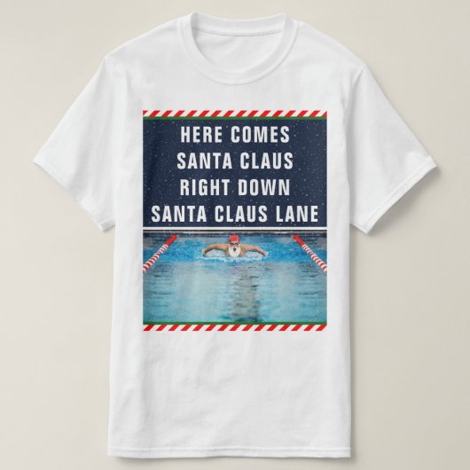 スイミングクリスマス Tシャツ (デザイン正面)