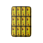 スイミンググリーンの人魚の型 バスマット (正面縦)