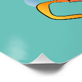 スイミングコイフィッシュイラストレーション ポスター (コーナー)