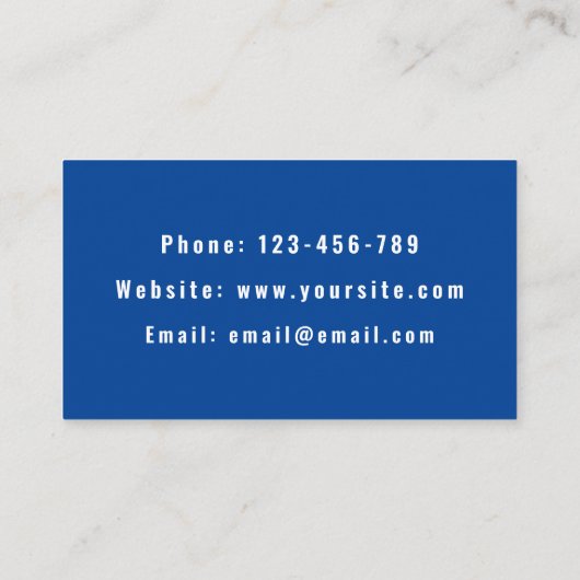 スイミングコーチシンプルーミニマルインストラクター 名刺 (裏面)