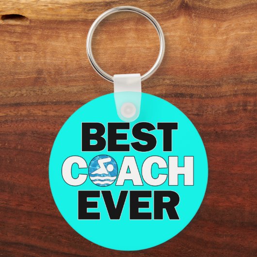スイミングコーチ史上最高のコーチのチーム キーホルダー (正面)