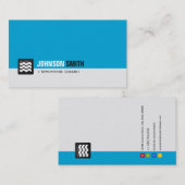 スイミングコーチ泳ぐ人 – パーソナルアクアブルー 名刺 (正面/裏面)