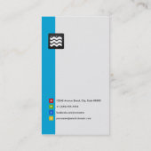 スイミングコーチ泳ぐ人 – パーソナルアクアブルー 名刺 (裏面)