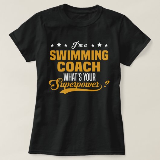 スイミングコーチ Tシャツ (デザイン正面)