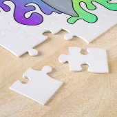 スイミングゴーグルで泳ぐイルカ ジグソーパズル (側面)