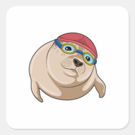 スイミングゴーグルで泳ぐ時のシール スクエアシール