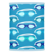 スイミングゴーグルカラフルブルーパターン（の模様が）ある
