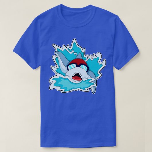 スイミングゴーグル付きスイミング2 Tシャツ (デザイン正面)