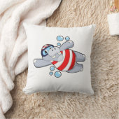 スイミングゴーグル付き海馬 クッション (ブランケット)