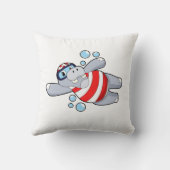 スイミングゴーグル付き海馬 クッション (裏面)