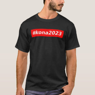 スイミングサイクリングランニングズKONA 2023トリアスリートメンズ Tシャツ