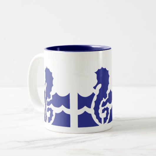 スイミングシーホースシーショアマグ ツートーンマグカップ (正面左)