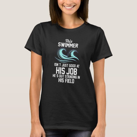 スイミングスイム泳ぐ人1 Tシャツ (正面)