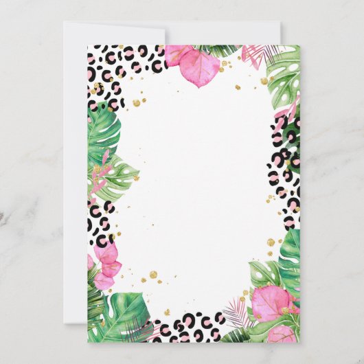 スイミングスイーツパームハイビスカスバチェロレッテ 招待状 (裏面)