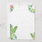 スイミングスイーツパームリーフプールバチェロレッテ 招待状 (裏面)