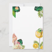 スイミングスイーツリーフカクテルバチェロレッテ 招待状 (裏面)