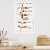 スイミングスクールフランスのの泳ぎ方 ポスター (キッチン)