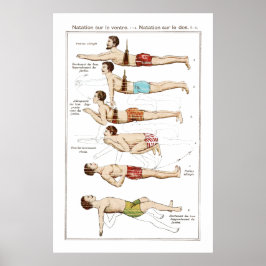 スイミングスクールフランスのの泳ぎ方 ポスター