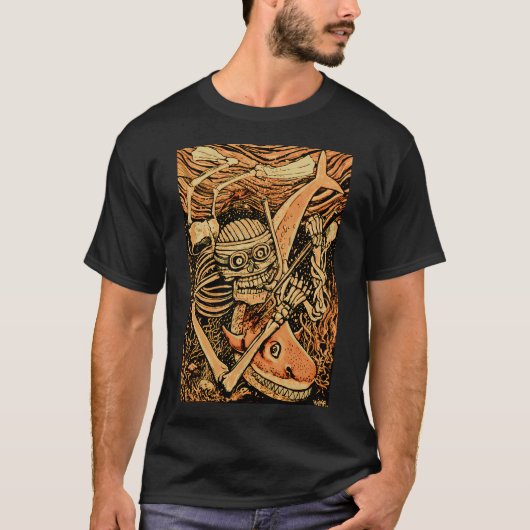 スイミングスケルトン Tシャツ (正面)