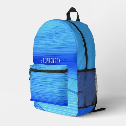 スイミングスポパーソナライズされたート プリントバックパック (裏面右端)