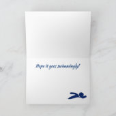 スイミングスポーツデザイン誕生日カード カード (内部)