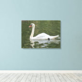 スイミングスワン キャンバスプリント (インサイチュ (ウッドフロア))