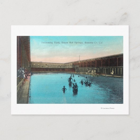 スイミングタンクのビューBoyesホット春, CA ポストカード (正面)