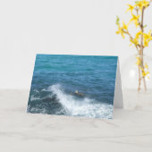 スイミングタートグリーティングカード(勇気付けられる) カード (黄色い花)