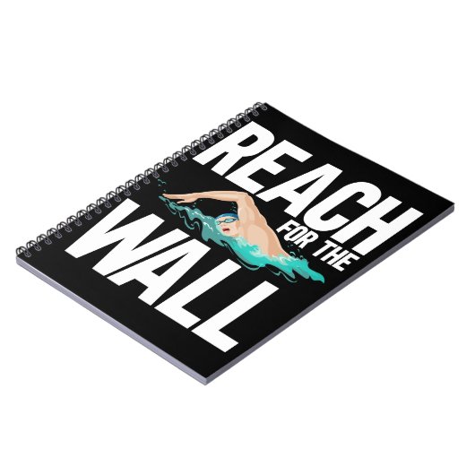 スイミングチームおもしろい泳ぐ人引用文 ノートブック (左側)