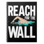 スイミングチームおもしろい泳ぐ人引用文 ノートブック (正面)