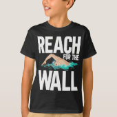 スイミングチームおもしろい泳ぐ人引用文 Tシャツ (正面)