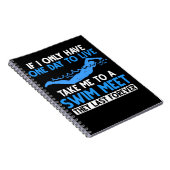 スイミングチームジョーク泳ぐ人ウォータースポーツユーモア ノートブック (右側)