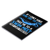 スイミングチームジョーク泳ぐ人ウォータースポーツユーモア ノートブック (左側)