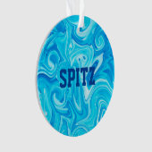 スイミングチーム名ブルーウォータースポーツ年 オーナメント (正面)