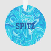 スイミングチーム名ブルーウォータースポーツ年 オーナメント (正面)