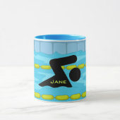 スイミングデザインコーヒーマグ マグカップ (中央)