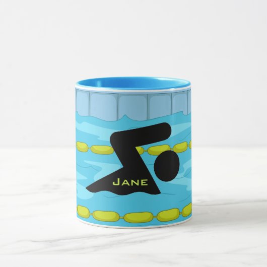 スイミングデザインコーヒーマグ マグカップ (中央)