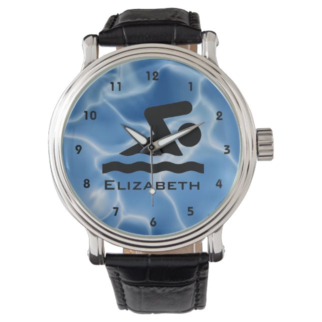 スイミングデザイン時計 腕時計 (正面)