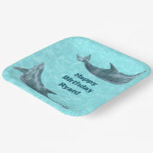 スイミングドルフィンズプールまたはビーチ誕生日パーティー ペーパープレート (傾斜あり)