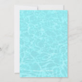 スイミングドルフィンズプールまたはビーチ誕生日パーティー 招待状 (裏面)