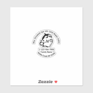 スイミングドルフィンファミリーホームアドレスコンター シール