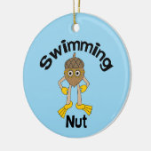 スイミングナット文字 セラミックオーナメント (左)