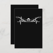 スイミングハートビートスイムチーム泳ぐ人女子 エンクロージャーカード (正面/裏面)